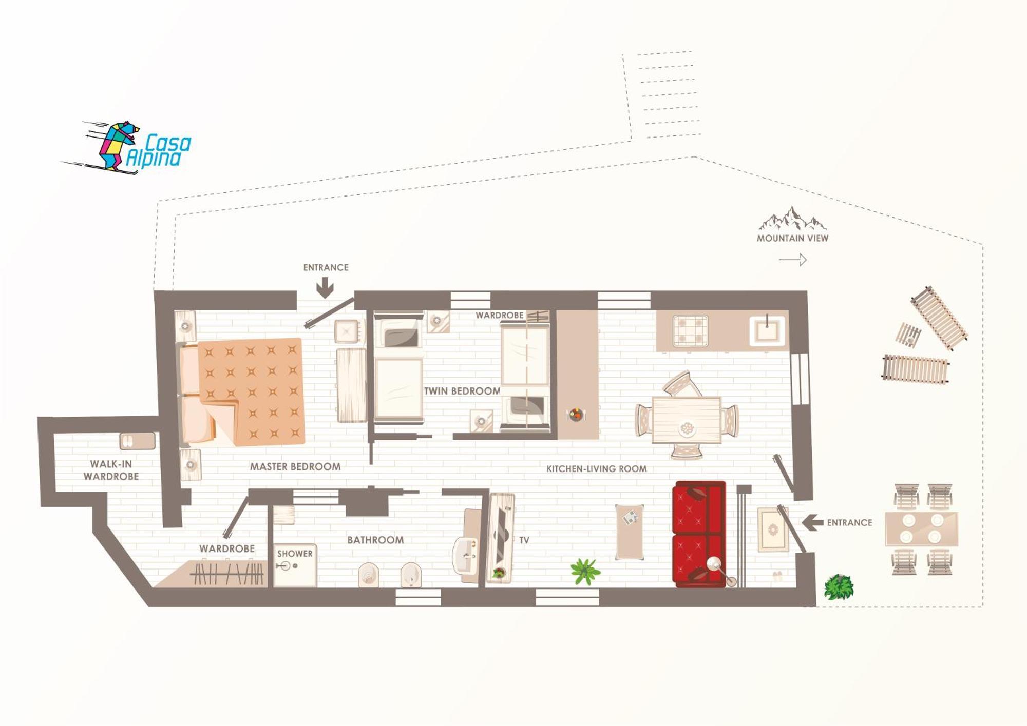 아오스타 Casa Alpina - Sarre 아파트 외부 사진